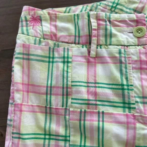 Lilly Pulitzer Madras Summer Pants Defined! Pinks + Greens + White Sz 6 - Picture 3 of 16